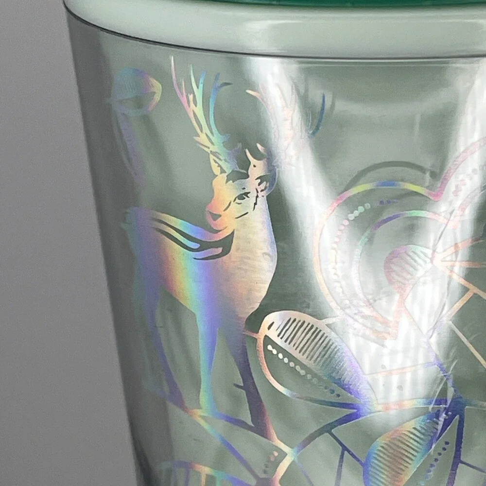 Starbucks 2022 Holiday Woodland Mint Color Changing Tumbler 24oz Cup- No Straw